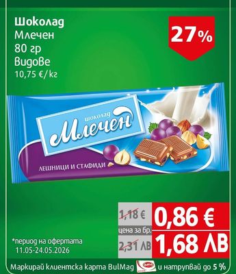 Шоколад Млечен