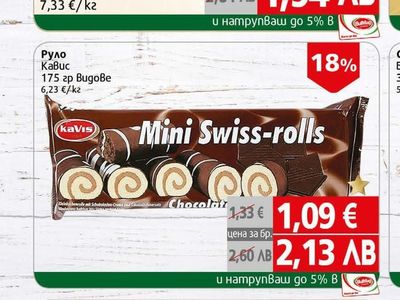 KaVis Mini Swiss-rolls Chocolat