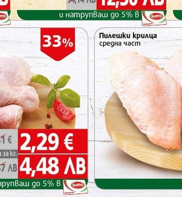 Пилешки крилца средна част