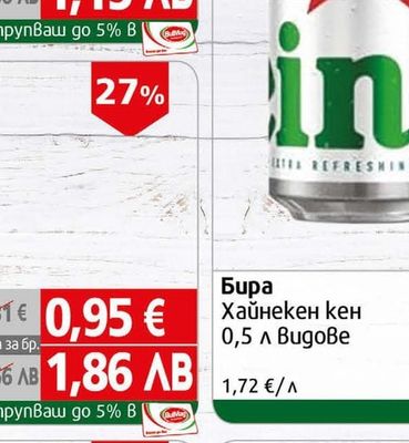 Heineken Бира Хайнекен кен