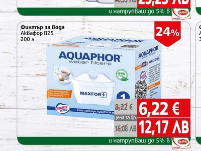 Aquaphor Кана филтрираща Аквафор Аметист синя/червена с 3 филтъра