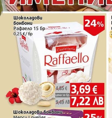 Raffaello Шоколадови бонбони Рафаело
