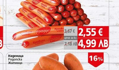 Градус Кренвирши пилешки