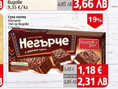 sweet+ Plus Суха паста Негърче