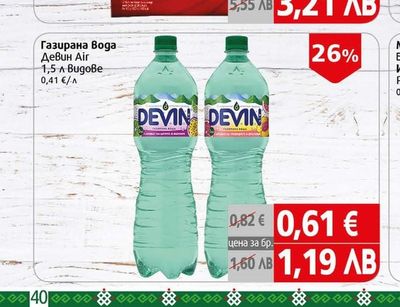 Devin Газирана Вода Девин Аіг