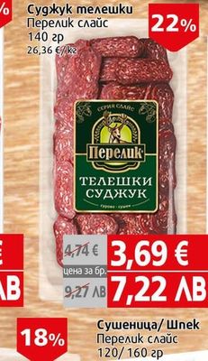Перелик Суджук телешки Перелик слайс