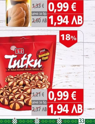 ETi Tutku Бисквити Emu Tymky