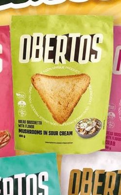 OBERTOS BREAD BRUSCHETTA WITH FLAVOR MUSHROOMS IN SOUR CREAM