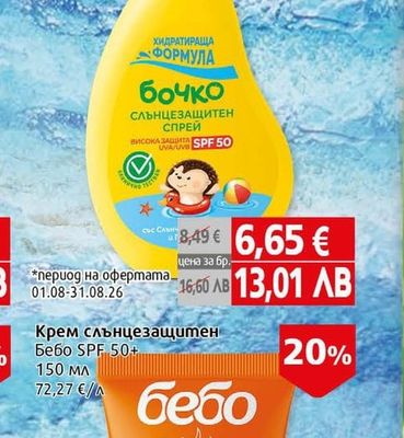 Крем слънцезащитен