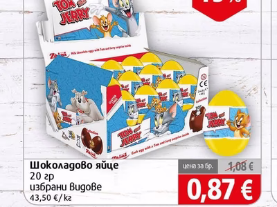 Tom & Jerry Шоколадово яйце