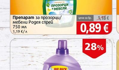 Родея Препарат за прозорци/мебели спрей