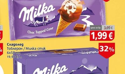 Milka Milka Choc Topped Cone