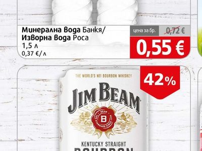 Банкя/Роса Минерална вода Банкя/Изворна Вода Роса