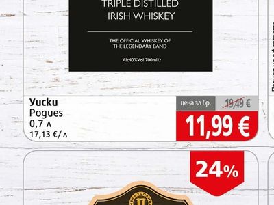 Yucku Pogues Triple Distilled Irish Whiskey
