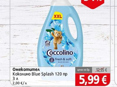 Coccolino Омекотител Коколино Blue Splash 120 np