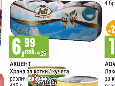 АКЦЕНТ Храна за котки / кучета различни видове