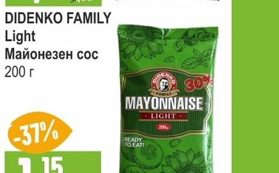 DIDENKO FAMILY Майонезен сос Light