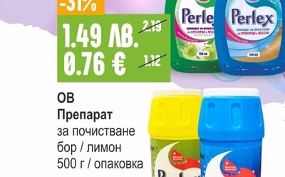 Perlex Препарат за стъкла и мебели пълнител