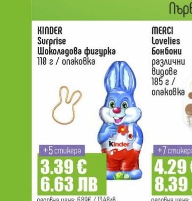 KINDER Surprise Шоколадова фигурка