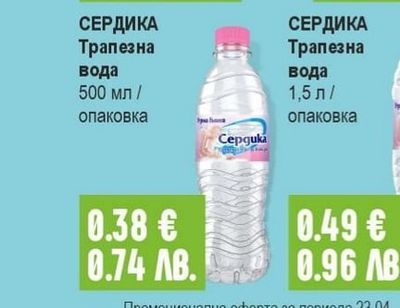 СЕРДИКА Трапезна вода