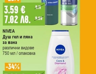 NIVEA Душ гел и пяна за вана