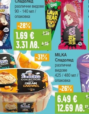 Magnum Lava bear Сладолед различни видове