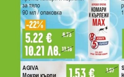 BROS Max Спрей против комари и кърлежи за тяло