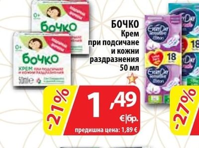 БОЧКО Крем при подсичане и кожни раздразнения