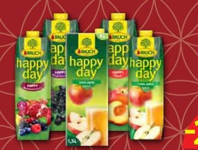 RAUCH Happy Day Натурален сок; плодова напитка 25-100%