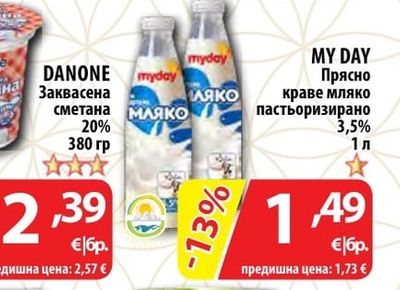БУЛГАРЧЕ Кисело краве мляко 2%
