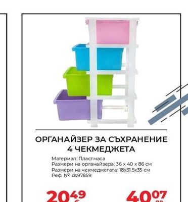 4 ЧЕКМЕДЖЕТА ОРГАНАЙЗЕР ЗА СЪХРАНЕНИЕ
