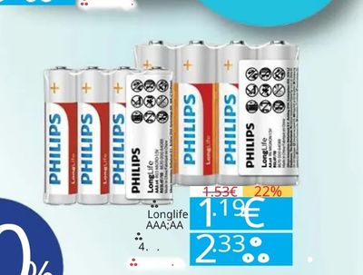 PHILIPS Longlife AAA;AA