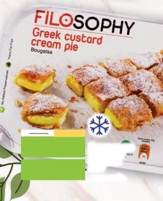FILOSOPHY by ioniki Greek custard cream pie Bougatsa