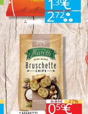 Maretti MARETTI Bruschette Chips Mushroom & Cream