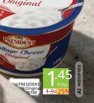 PRESIDENT Cottage Cheese Original