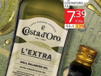 Costa d'Oro L'EXTRA WELL BALANCED OIL EXTRA VIRGIN OLIVE OIL
