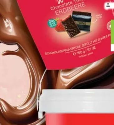 Halloren Chocolate Thins ERDBEERE