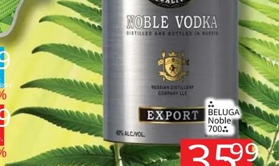 BELUGA NOBLE VODKA