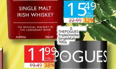 TRIPLE DISTILLED IRISH WHISKEY