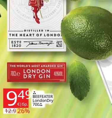 BEEFEATER LONDON DRY GIN