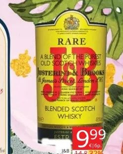 J&B RARE BLENDED SCOTCH WHISKY
