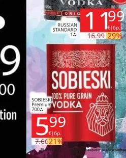 SOBIESKI 100% PURE GRAIN Premium VODKA