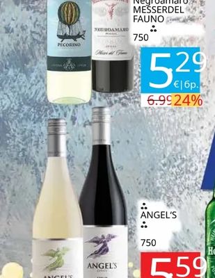 Pecorino CANTINA APELIO; Negroamaro MESSERDEL FAUNO