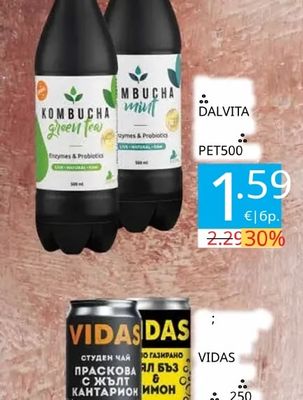 DALVITA Kombucha green tea Enzymes & Probiotics