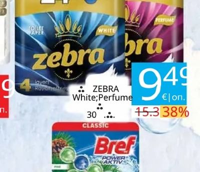 Zebra Тоалетна хартия White/Perfume
