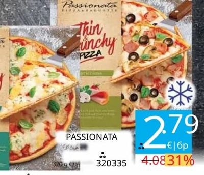Passionata Thin Crunchy Pizza Quattro formaggi