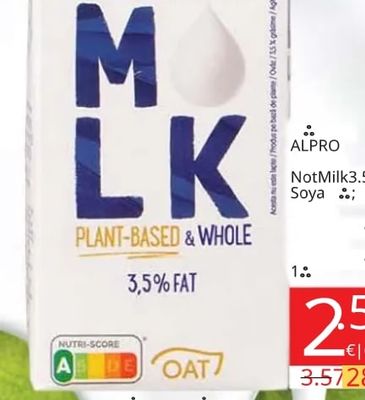 alpro SHHH... THIS IS NOT MILK PLANT-BASED & WHOLE 3,5% FAT