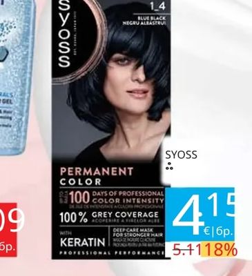 SYOSS PERMANENT COLOR 1.4 BLUE BLACK