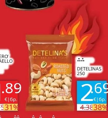 DETELINA'S Roasted Nuts Cashews