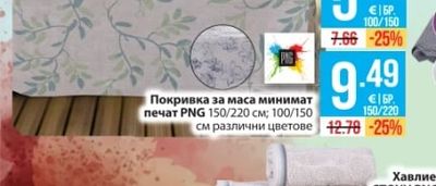 PNG Покривка за маса минимат печат PNG